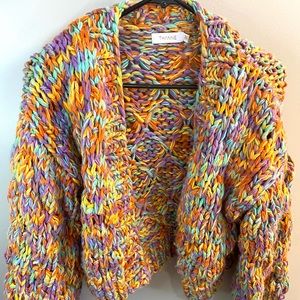 colorful spring cardigan